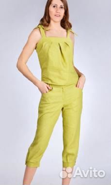 Новые капри лён с этикетками Дамский каприз