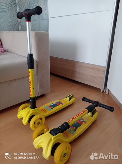 Самокат детский трехколесный бу