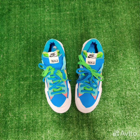 Оригинал Kaws x Sacai x Nike Blazer Low Lake Blue