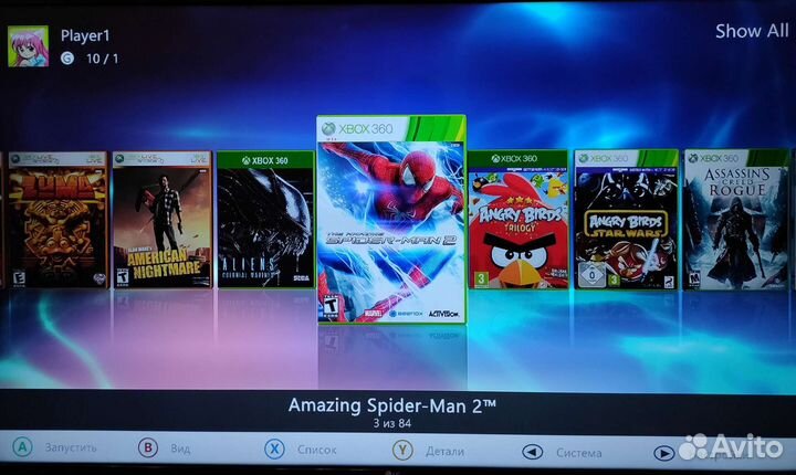 Xbox 360 250gb+120 игр+2 геймпада