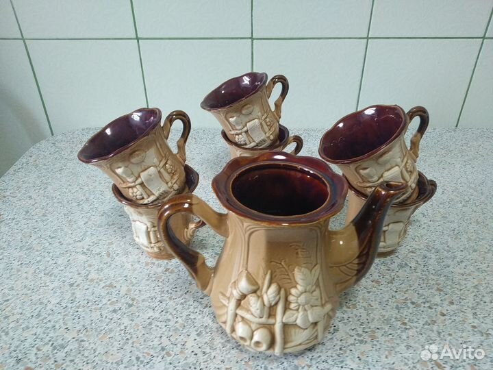 Чайный керамический набор из 7 предметов