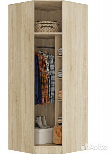 Шкаф угловой Сакура белый дуб сонома