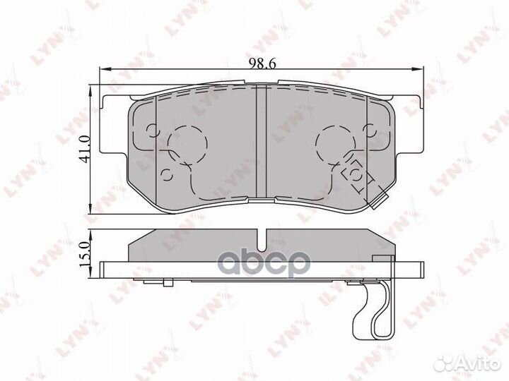 Колодки тормозные дисковые зад BD3605 lynxauto