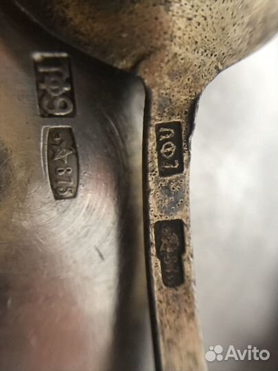 Солонка с ложкой серебро