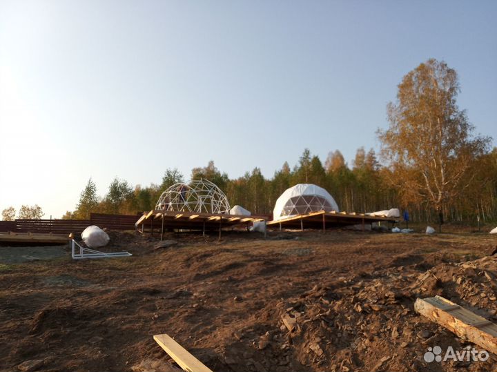 Геокупол для глэмпинга утепленный, сфера