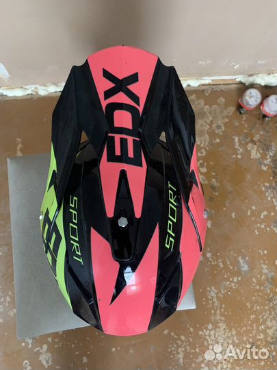 Мото шлем с очками