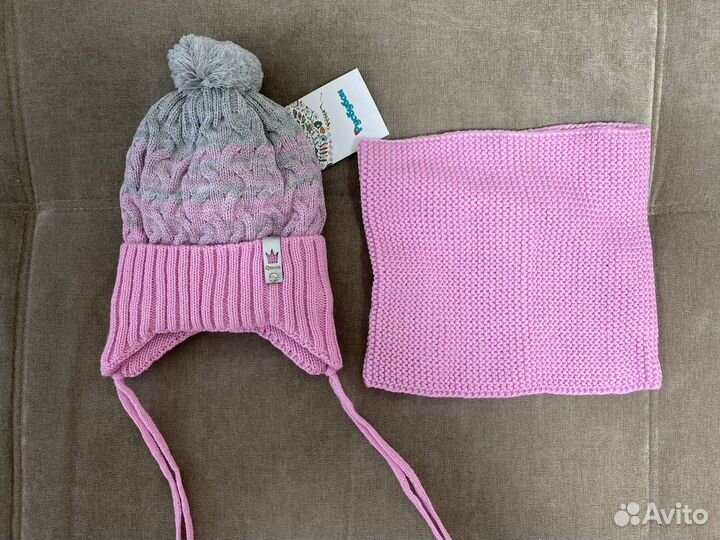 Комплект шапка, снуд новый