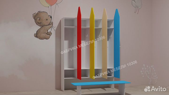 Шкафчики - карандаши в раздевалку, шкаф в садик