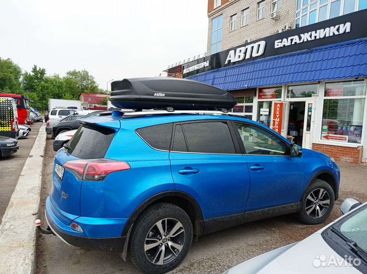 Багажник на крышу автобокс черный