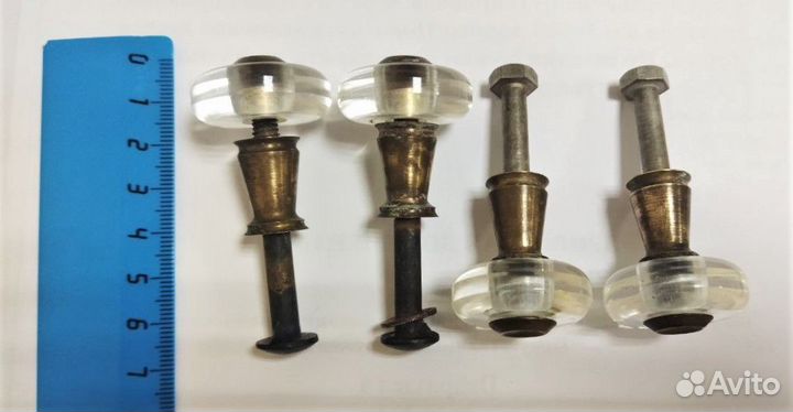 Мебельные ручки Бронза Бакелит 4 шт СССР 50-60 гг