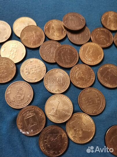 10 рублёвые монеты города