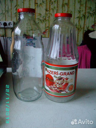 Банки стеклянные. Бутылки