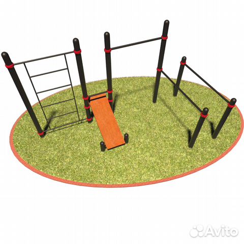 T-029 Турник, брусья, скамья, шведская стенка D89