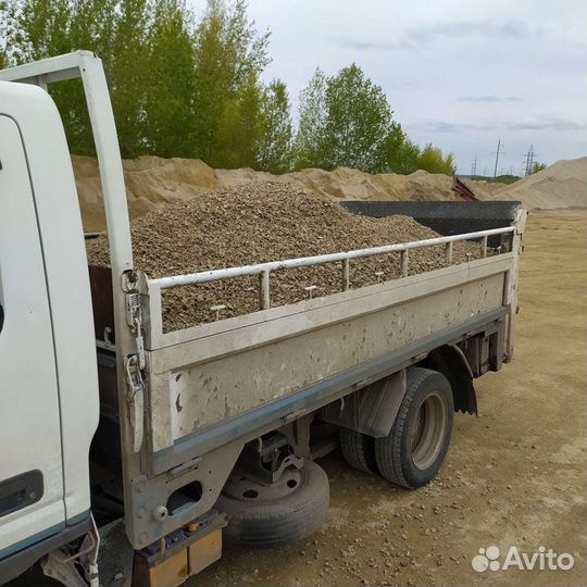 Щебень, песок