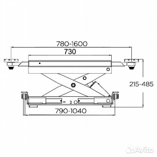 Траверса гидравлическая домкрат ямный 2т подъемник