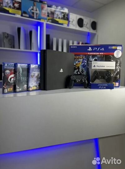 PS4 Slim. Гарантия. 2 джойстика 500Gb-1tb. Игры