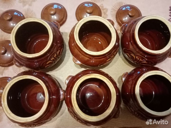 Продаю набор керамических горшков 6шт
