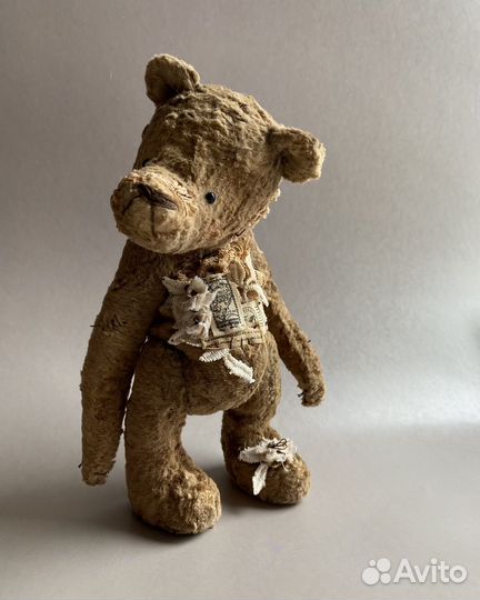 Тедди медведь плюшевый в винтажном стиле