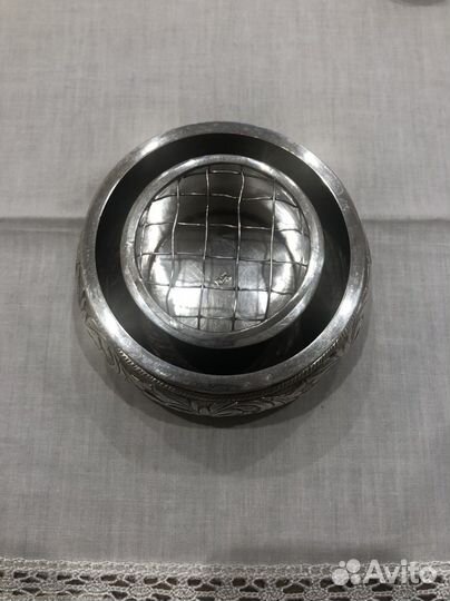 Ваза роузбол, серебрение. Египет, 1970 г