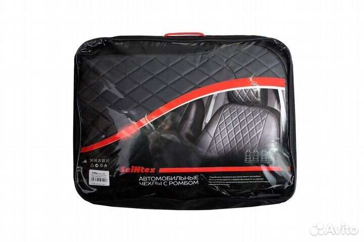 Чехлы экокожа ромб Mitsubishi Pajero Sport III