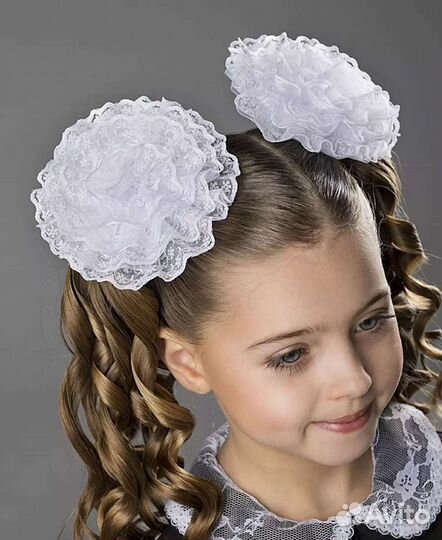 Заколки, бантики, резинки, ободки, школьные бантик