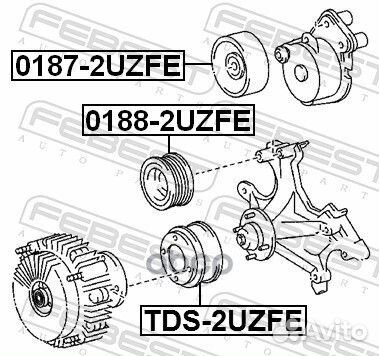 Ролик натяжной toyota land cruiser 100 febest 0