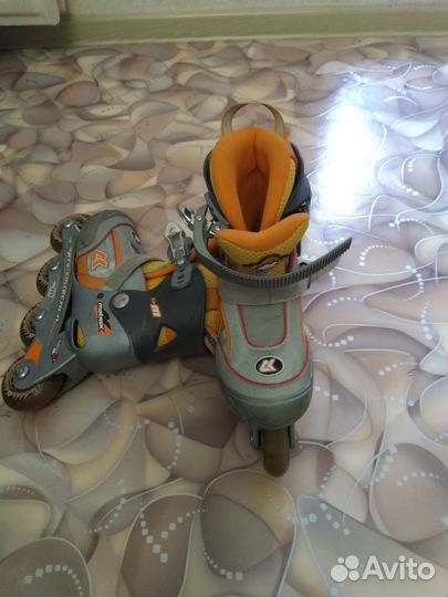 Роликовые коньки детские р. 27-30 с защитой