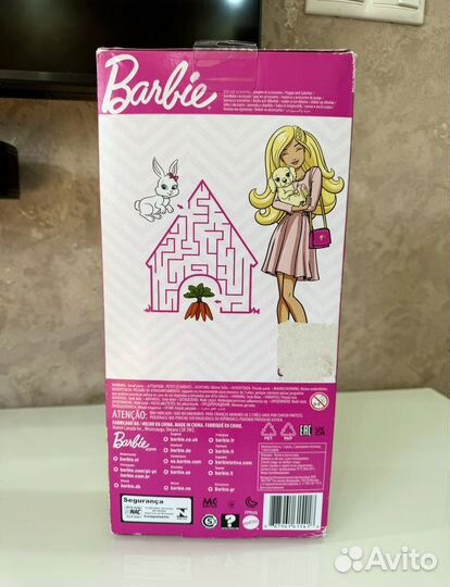 Barbie Блондинка с питомцами и аксессуарами