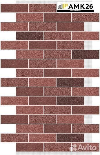 Гибкий кирпич, декоративное покрытие амк, микс 410