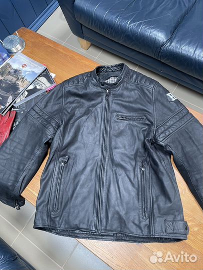 Мотокуртка кожаная мужская Clover