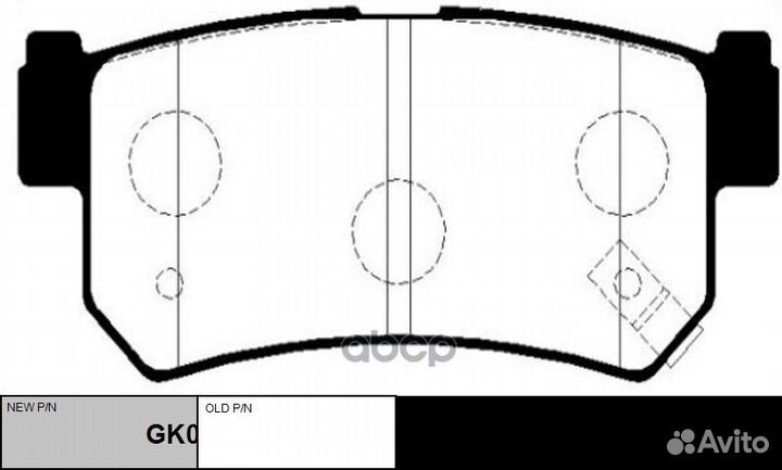 Колодки тормозные дисковые задние Daewoo Rexton