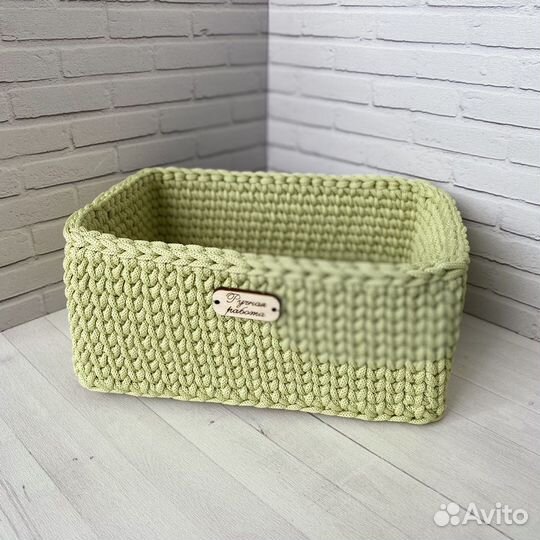 Корзинки интерьерные вязаные