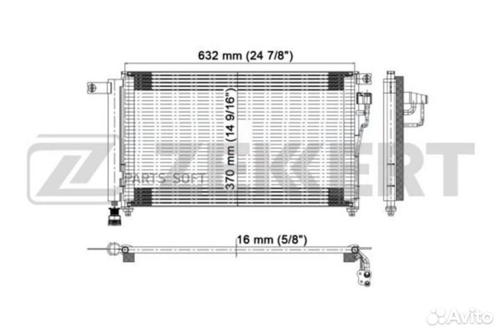 Радиатор кондиционера Kia Rio II 05