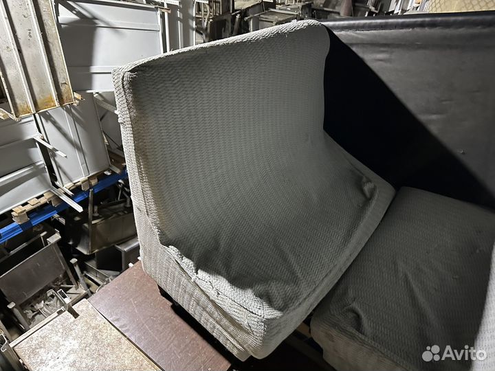 Диван 123 кент красный ткань с серыми чехлами