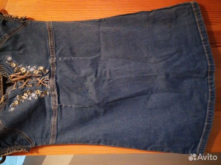 Платье для девочки zara джинсовое на 5-6 лет
