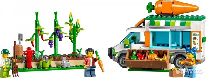 Новый Lego City 60345 Фургон для фермерского рынка