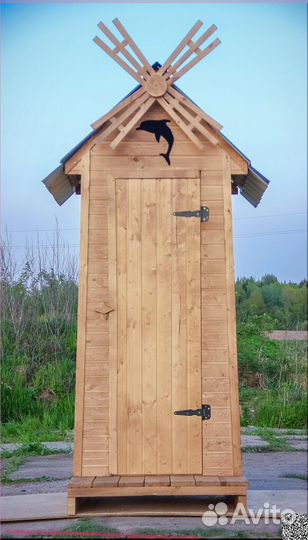 Дачный туалет деревянный ACC341