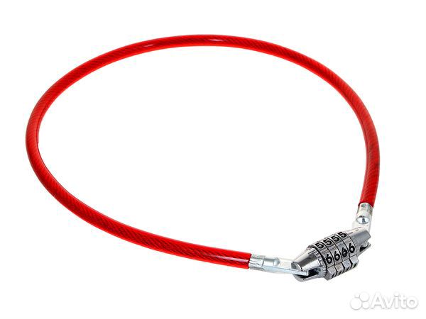 Замок велосипедный тросовый с кодом 8х650мм