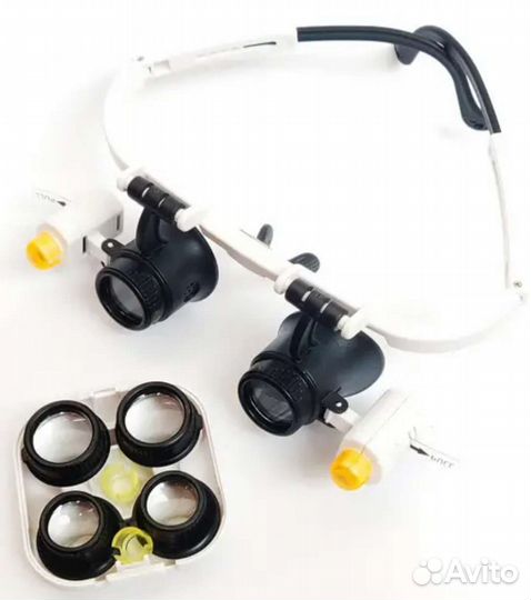 Бинокулярные очки с набором сменных линз