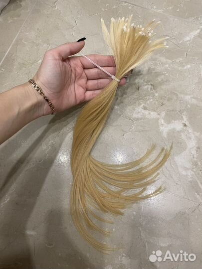Волосы для наращивания премиум блонд