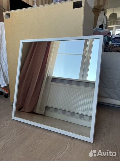 Зеркало IKEA stave 70x70 белое