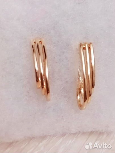 Позолоченные серьги