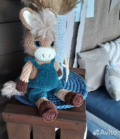 Лошадка вязаная/игрушки ручной работы