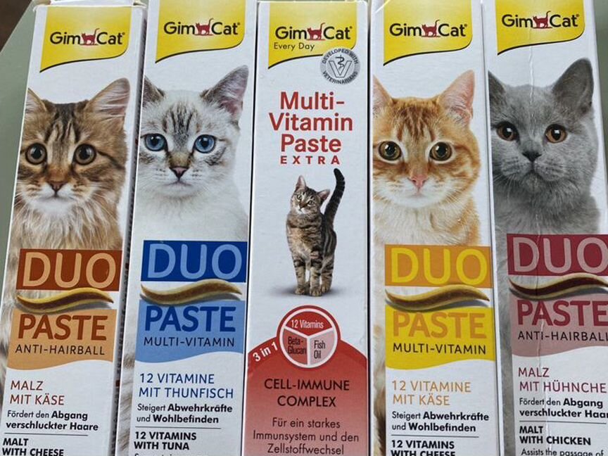 Корм для кошек (пасты Gimcat c добавками, 50гр)