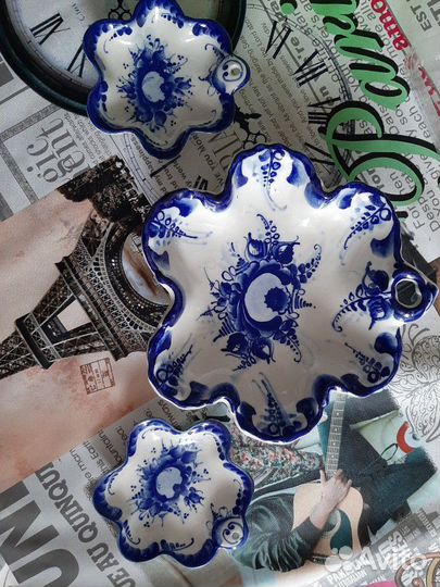 Тарелочки гжель декоративные