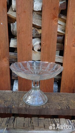 Конфетница на ножке стекло СССР