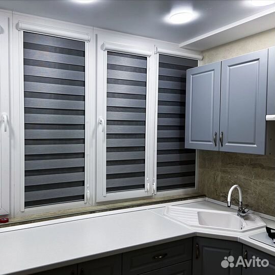 Рулонные шторы день ночь, своё производство