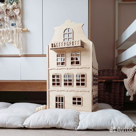 Домик кукольный деревянный