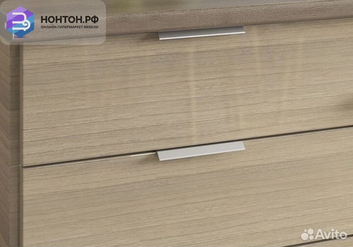 Кухня Бостон 2.0 м белый / крем глянец / дуб скаль