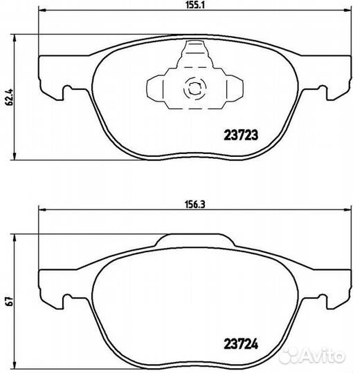 Колодки тормозные ford focus II 04/III 10/mazda 3